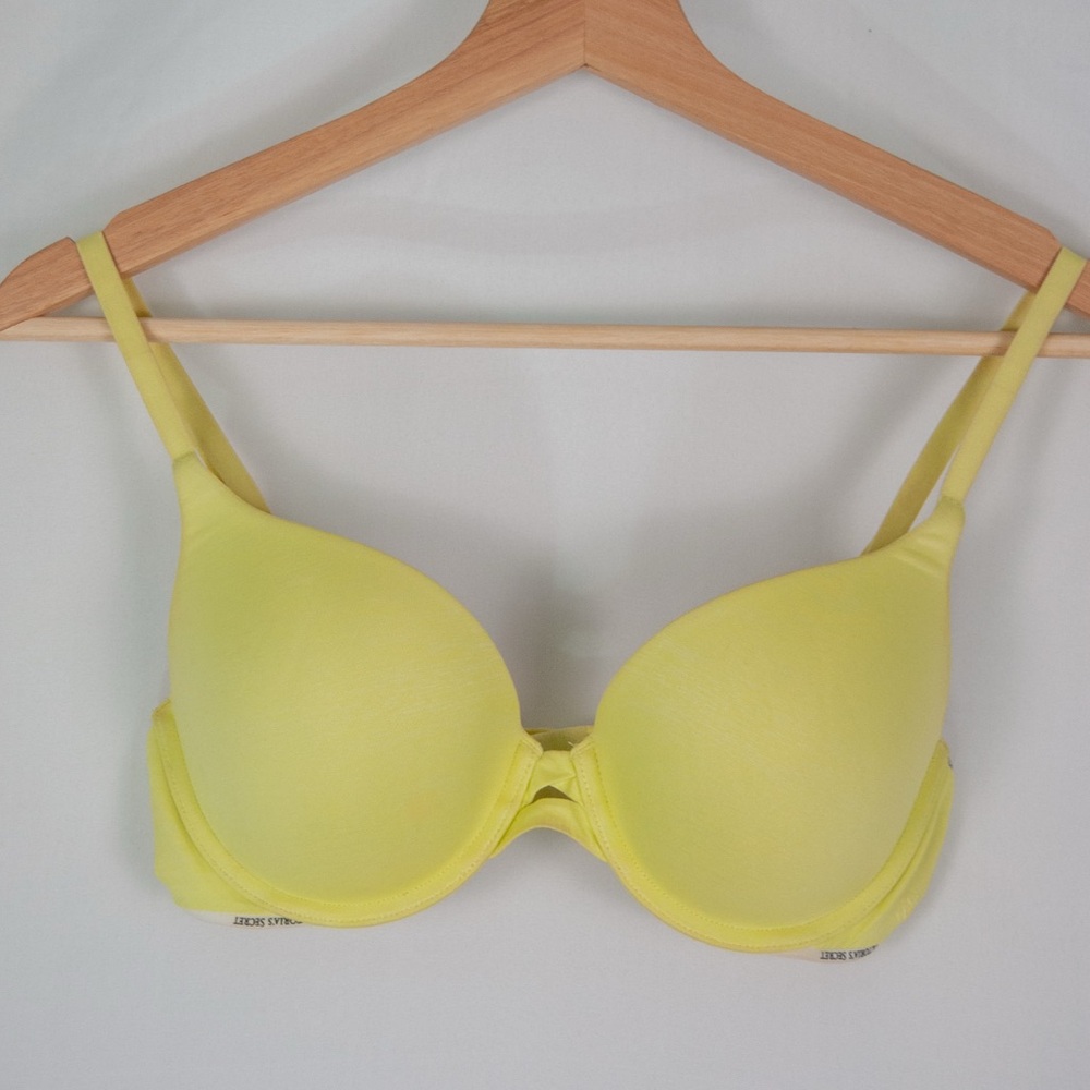 Victoria's Secret neon green padded push up bra
